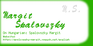 margit spalovszky business card